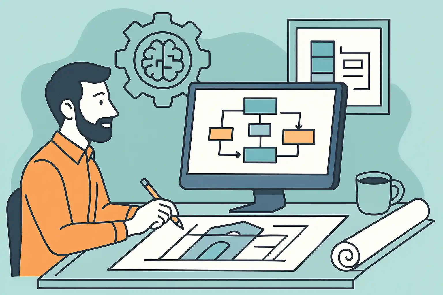 Abstract illustration for system architecture